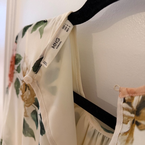 MANGO FLORAL MIDI DRESS Size L - Picture 3 of 4